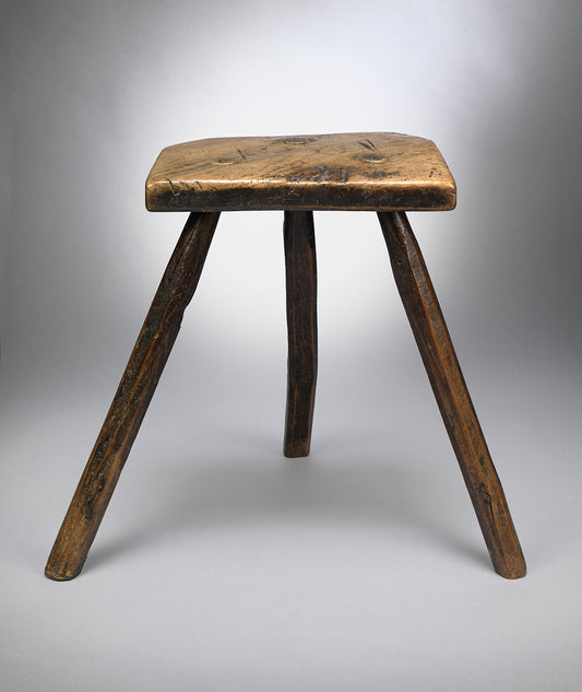 Tall Primitive Three Legged Stool