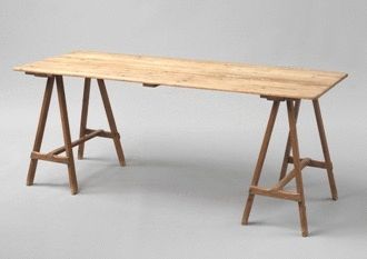 Unsual and Stylish Pair of Early Adjustable Architect's Trestles