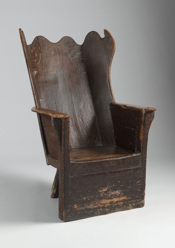 Rare Sculptural Wing Back Shepherd's Chair