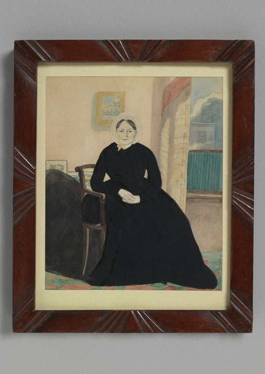 A Lady Seated In An Interior