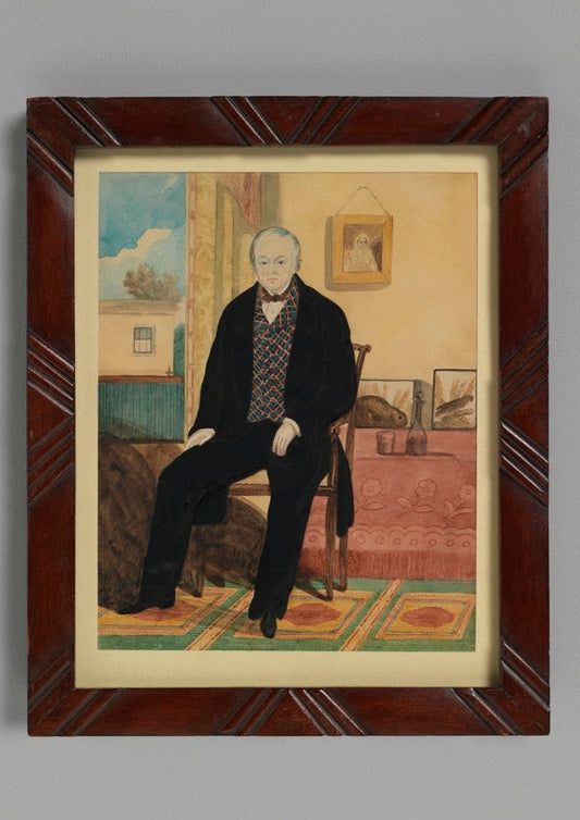 A Gentleman Seated In An Interior