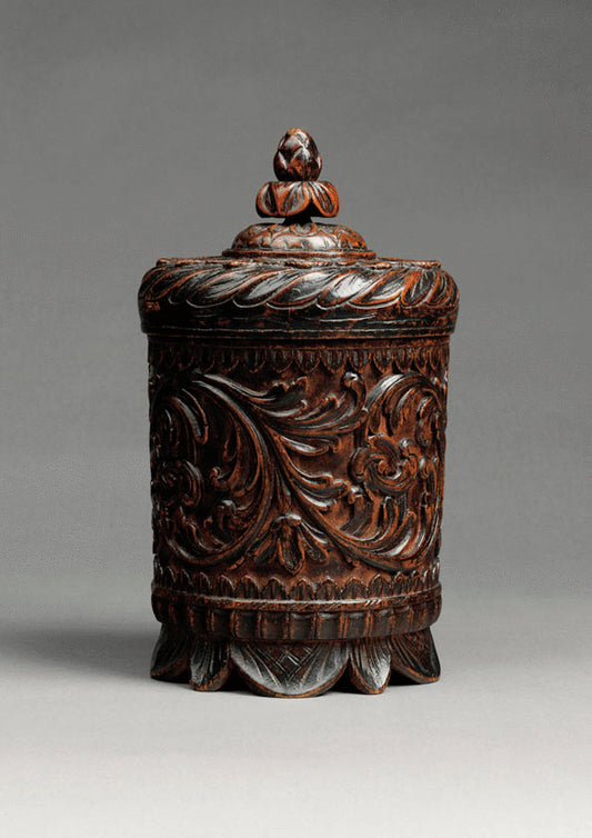 Finely Carved Lidded Spice Jar