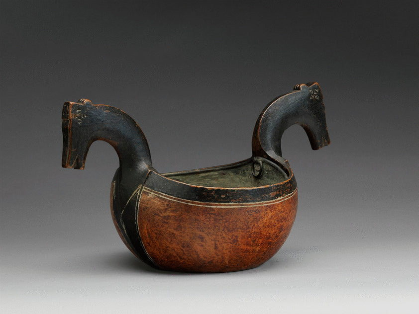 Ceremonial Twin Horse Headed Kasa