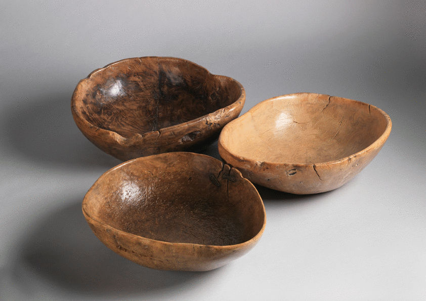 Group of Three Scandinavian Root Bowls