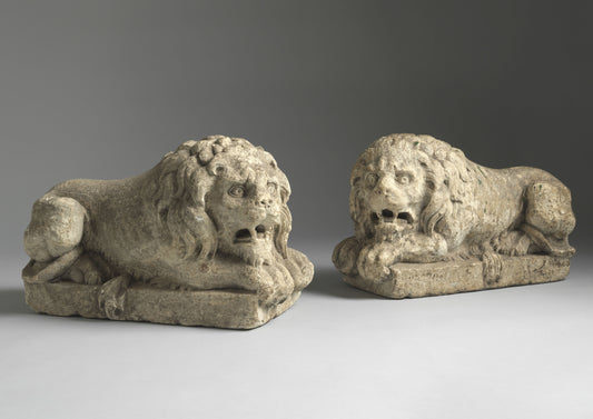 A Pair of Recumbent Lions