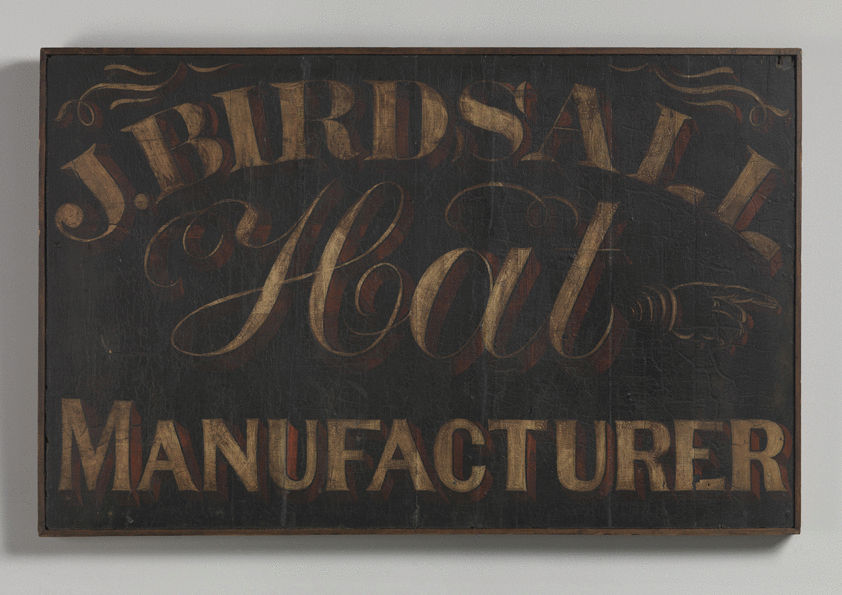 Original Early Milliner's Trade Sign