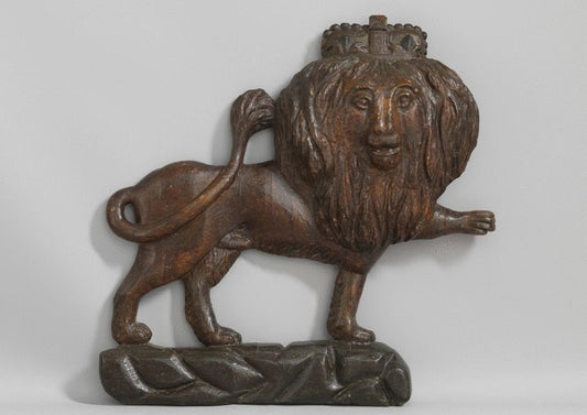 Fine Folk Art Crowned Lion Tavern Sign