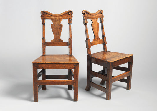 Exceptional Pair of Splat Back Chairs