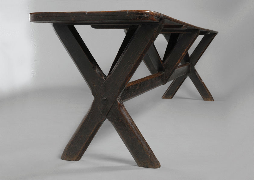 A Remarkable Early Double X-Frame Tavern Table