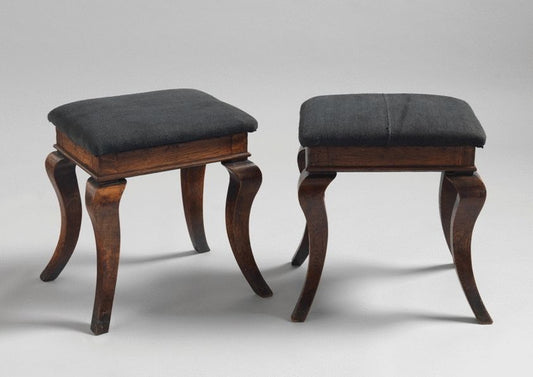 Pair of Cabriole Legged Stools