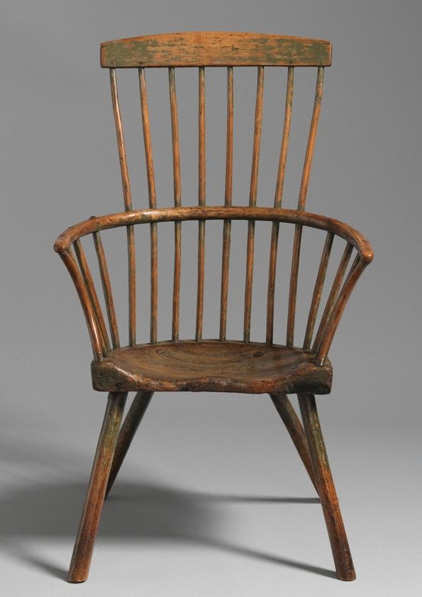 Fine Early Prmitive Comb Back Windsor Armchair