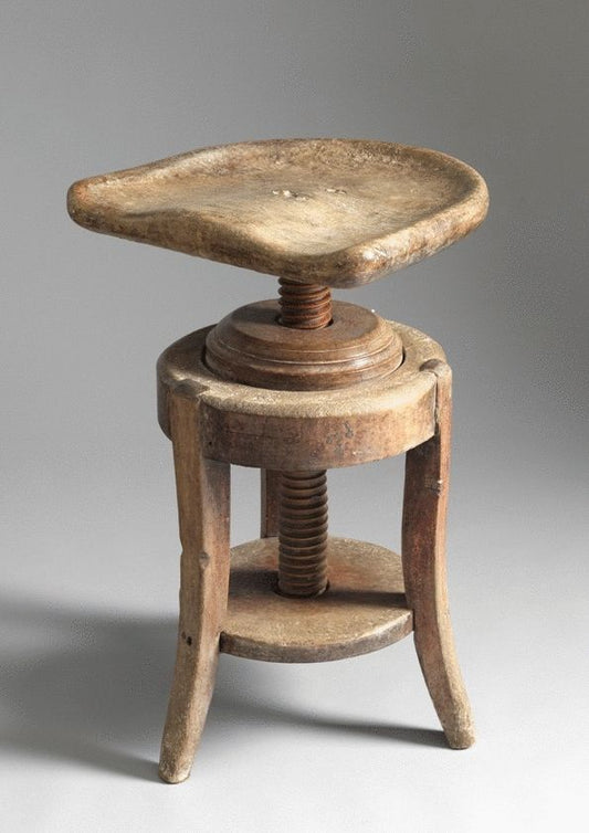 Rare Adjustable Sculptor'sTripod Stool