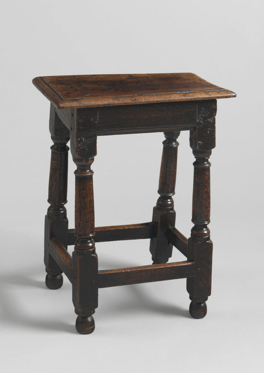 A Charles II Period Joint Stool with Single Plank Top