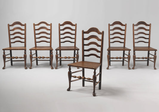 Rare Set of Vernacular Dining Chairs