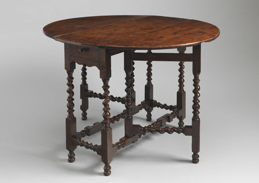 Exceptional William and Mary Yew Wood Table