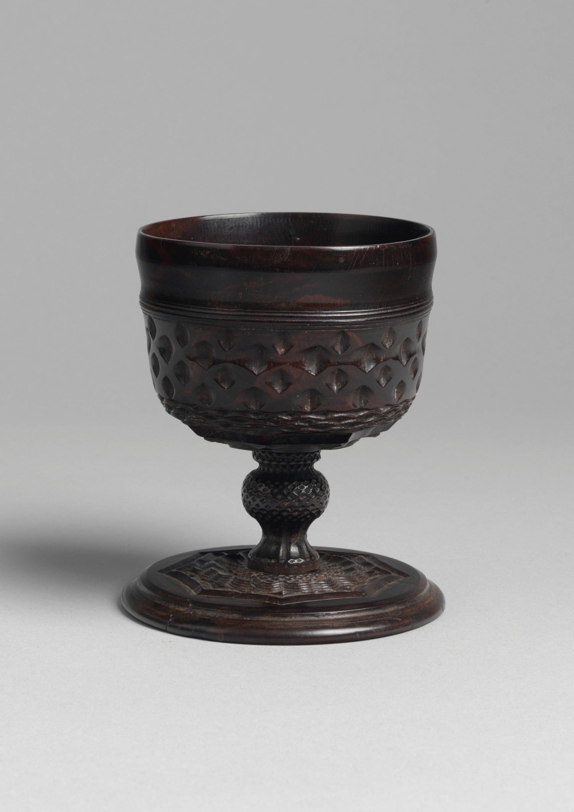 Rare James I Rose Engine Turned  Wine Goblet.