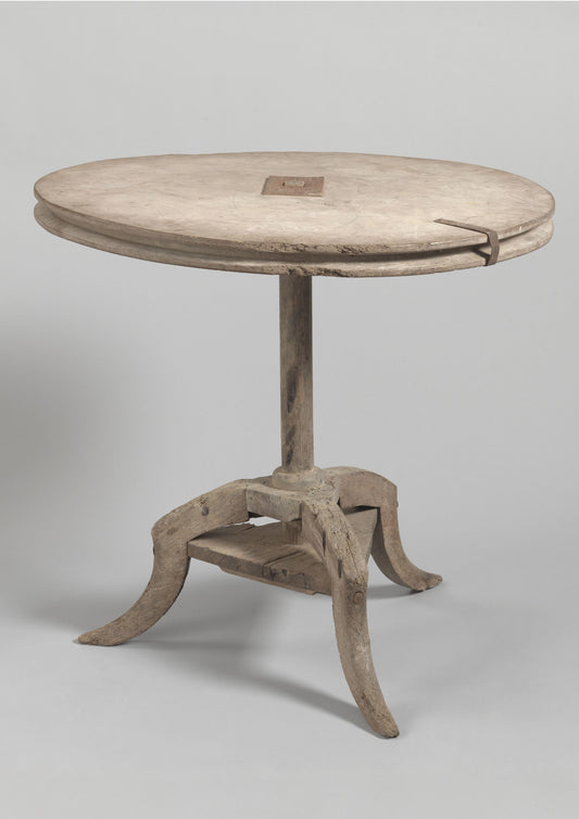 Unusual Sculptural Estate Made Tripod Table.