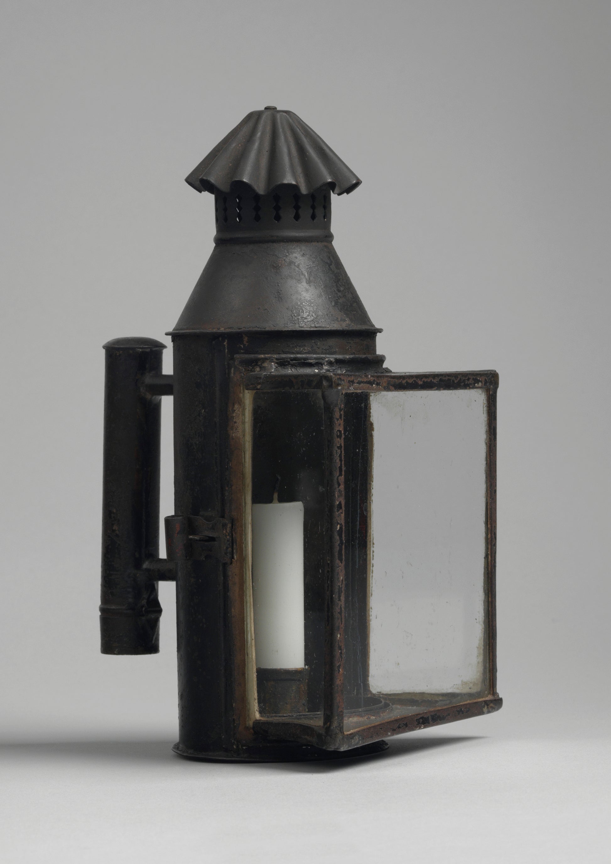 Unusual Toleware Candle Lantern.