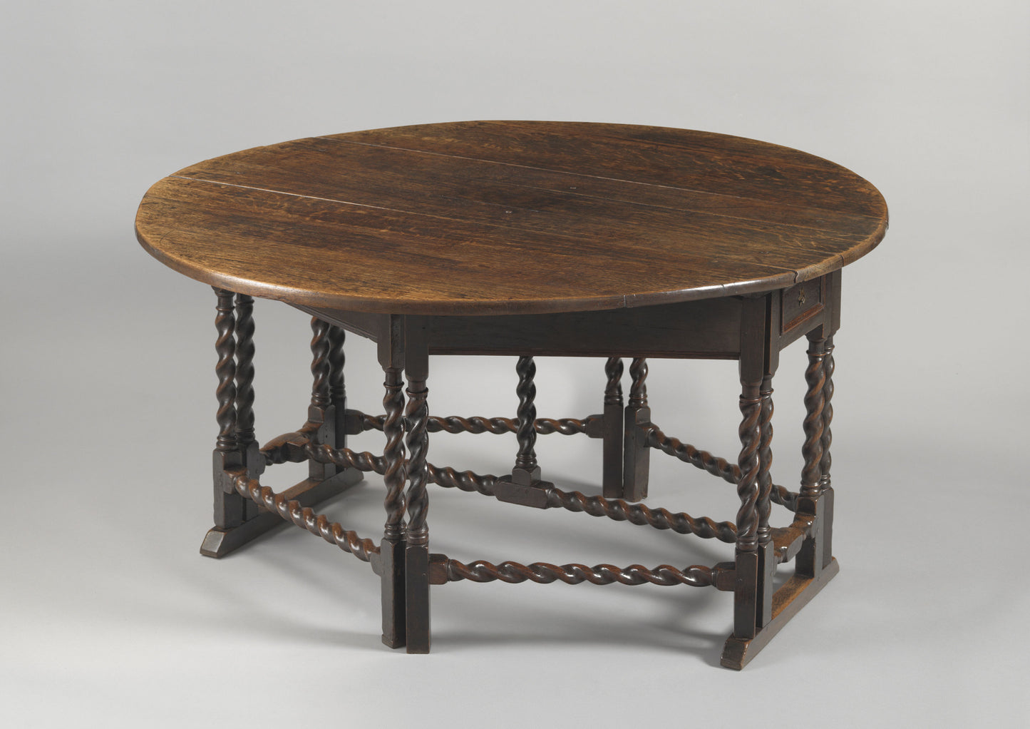 Fine and Remarkable Charles II Period  Oval Dining Table