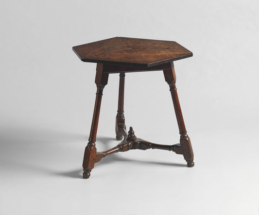 Early Hexagonal Drop Leaf Leaf Table