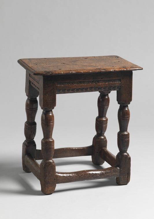 Early Baluster Turned Leg Joint Stool