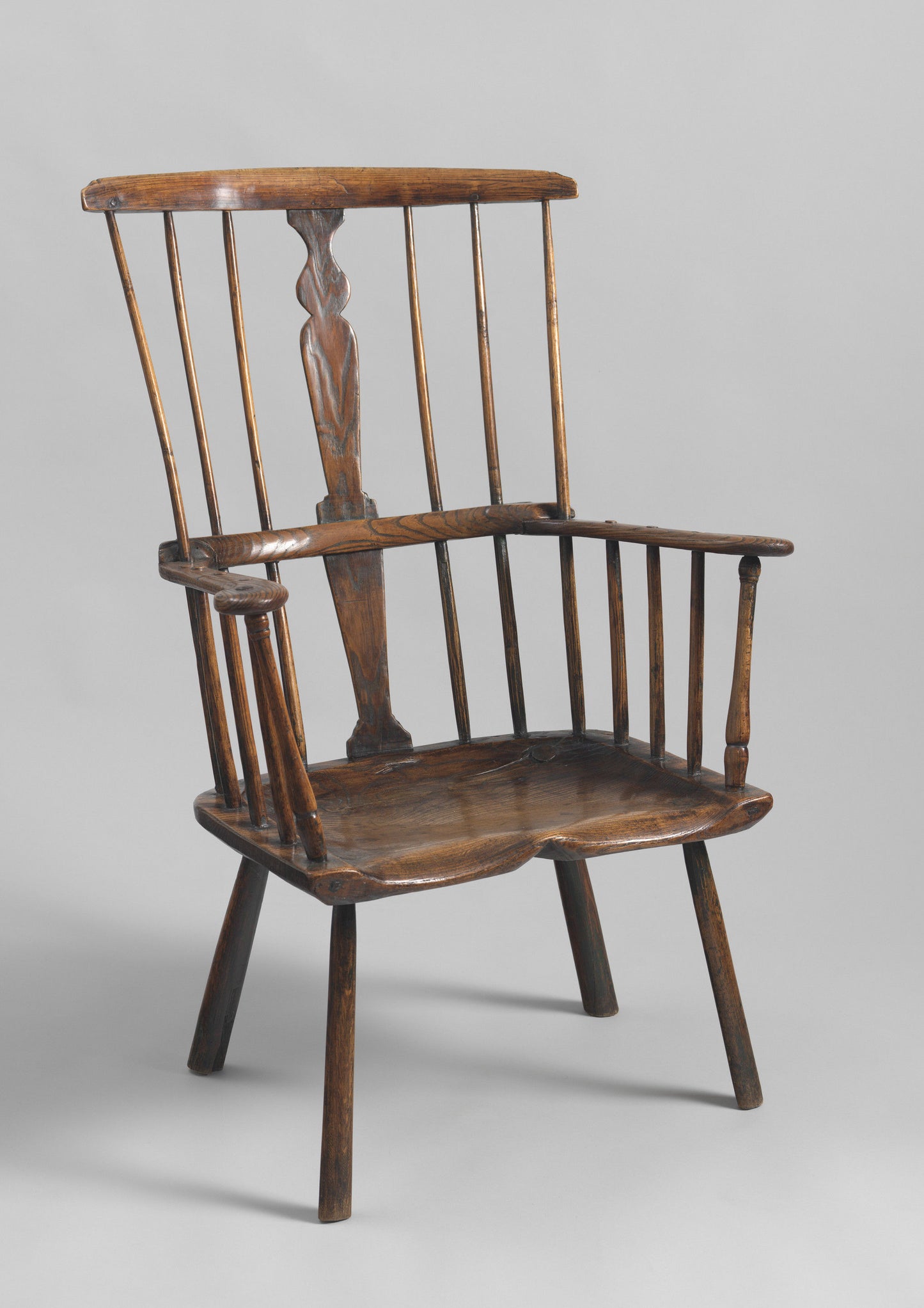 Delightful Early Primitive Comb Back Windsor Armchair