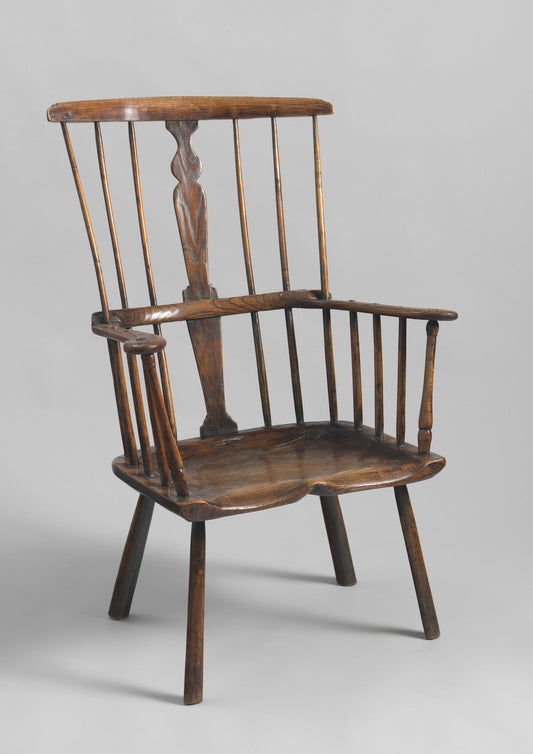 Delightful Early Primitive Comb Back Windsor Armchair