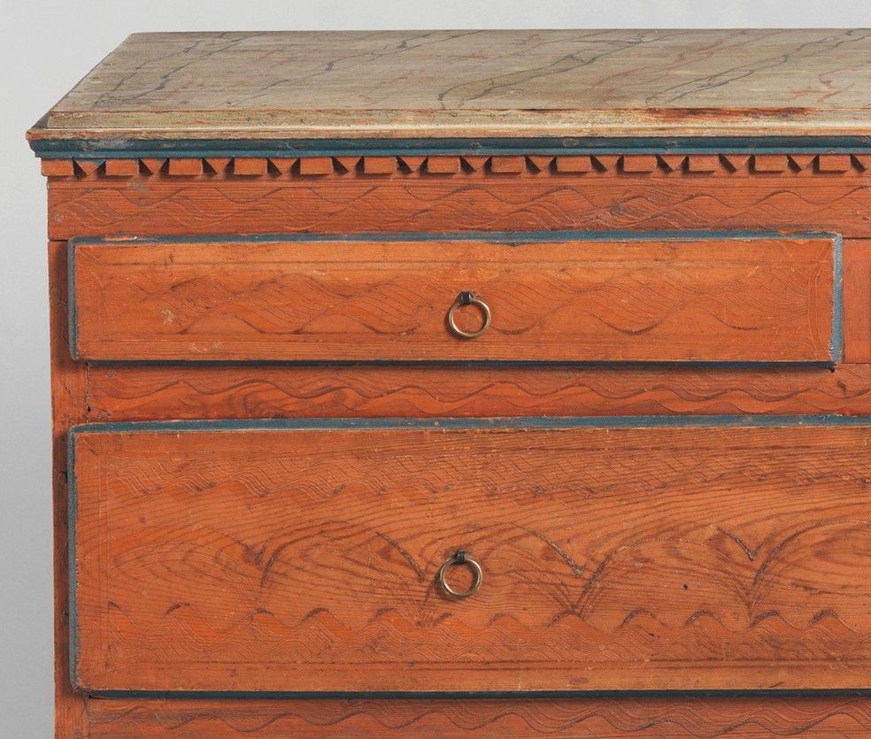 Rare Paint Decorated Chest of Drawers