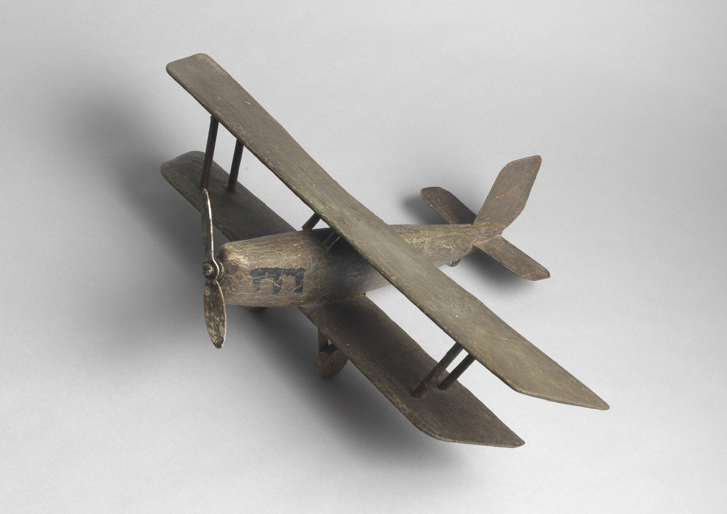 Unusual Folk Art Bi-Plane Weathevane