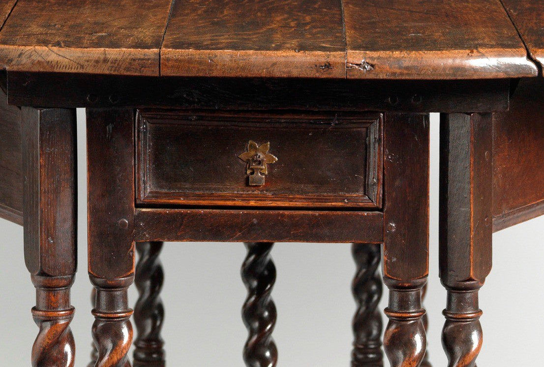 Fine and Remarkable Charles II Period  Oval Dining Table