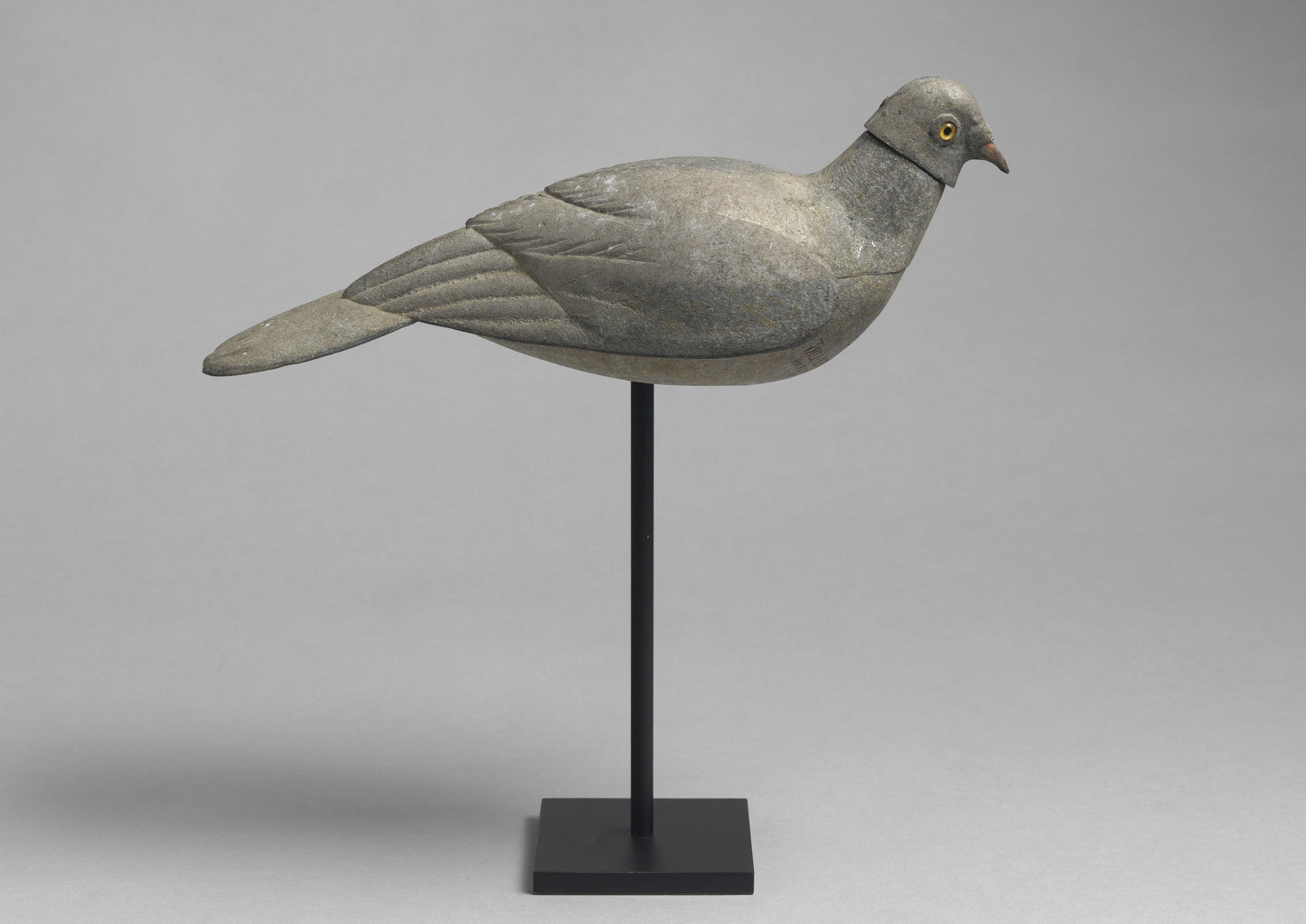 Cast Metal Feeding Pigeon Decoy