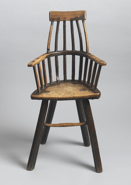 Exceptional Early  “Lobster  Pot” Form Child's Chair