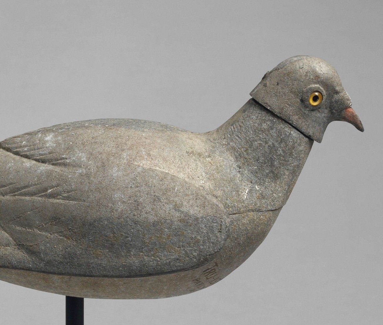 Curious Cast Metal Feeding Pigeon Decoy