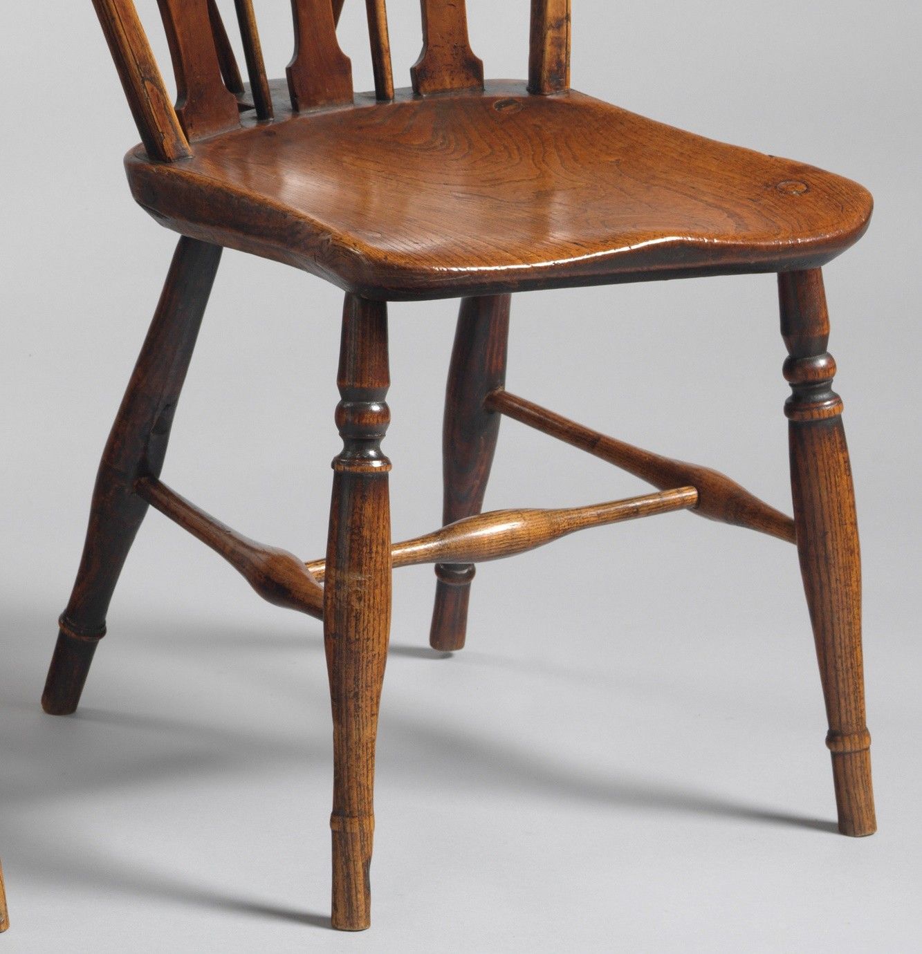 An Unusual Pair of Triple Splat Windsor Side Chairs