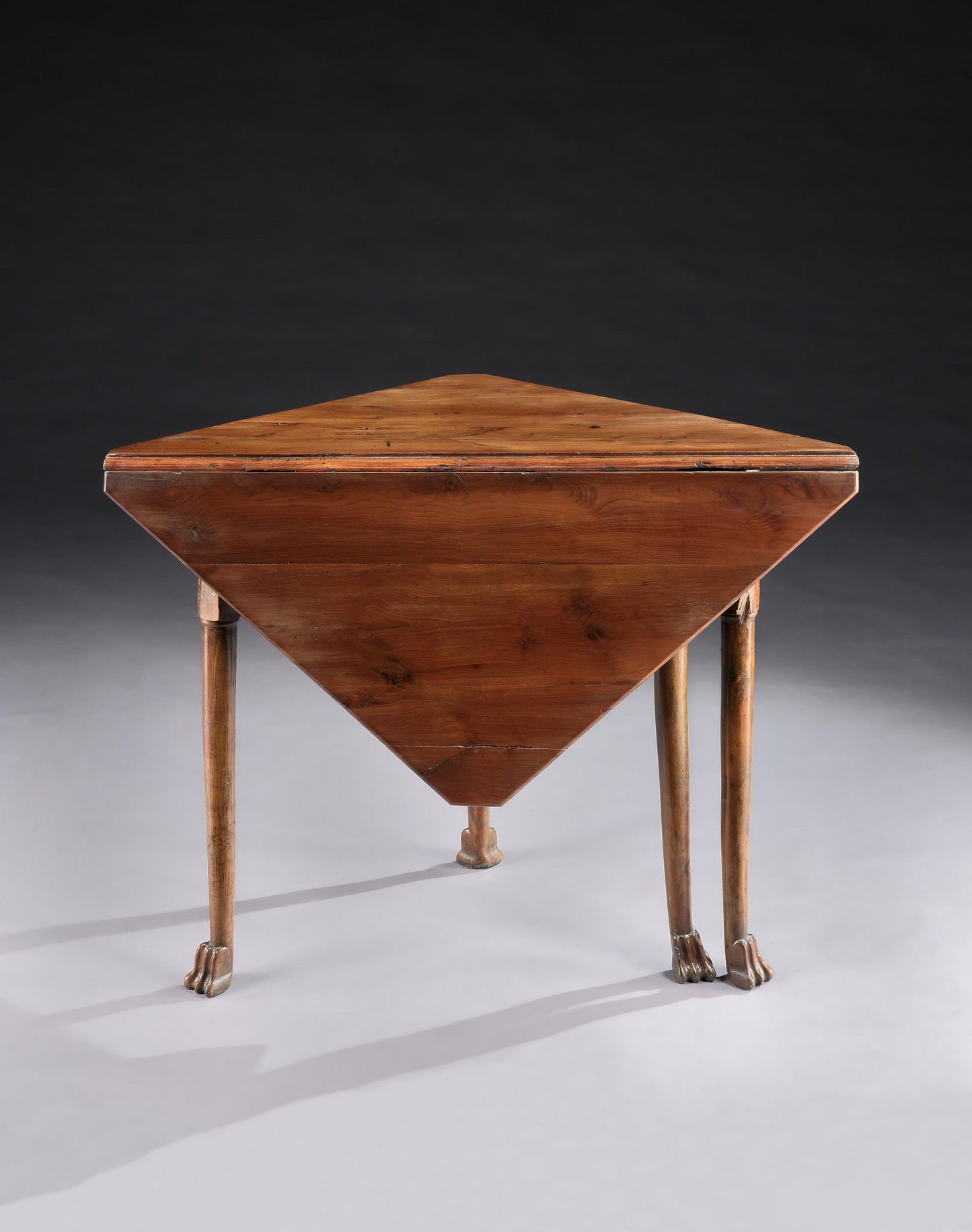 Early Irish Paw-Foot Triangular Gate-Leg Table