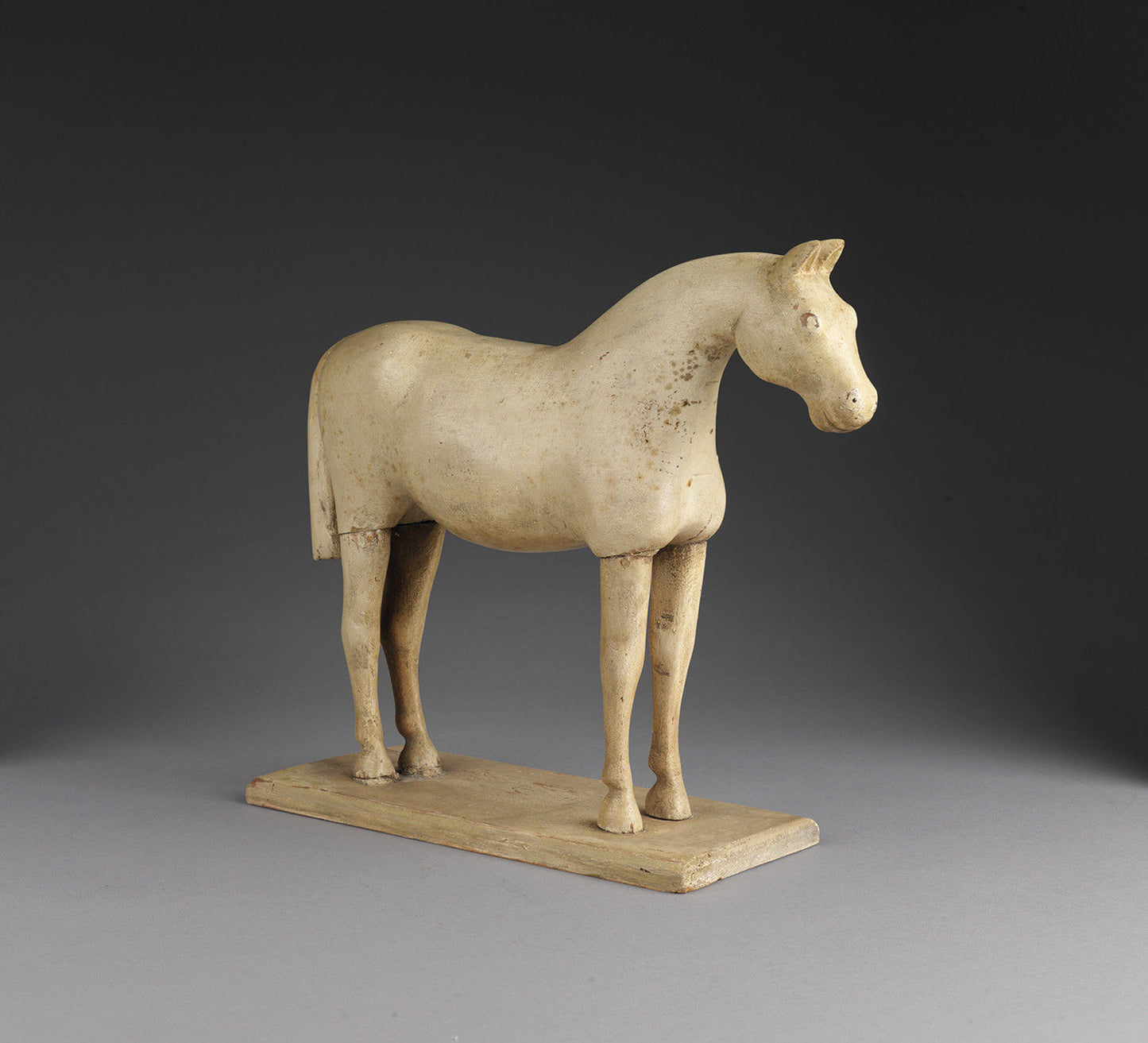 Powerful Folk Art Sculpture of a Standing Horse