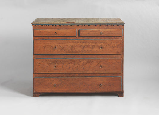 Rare Paint Decorated Chest of Drawers