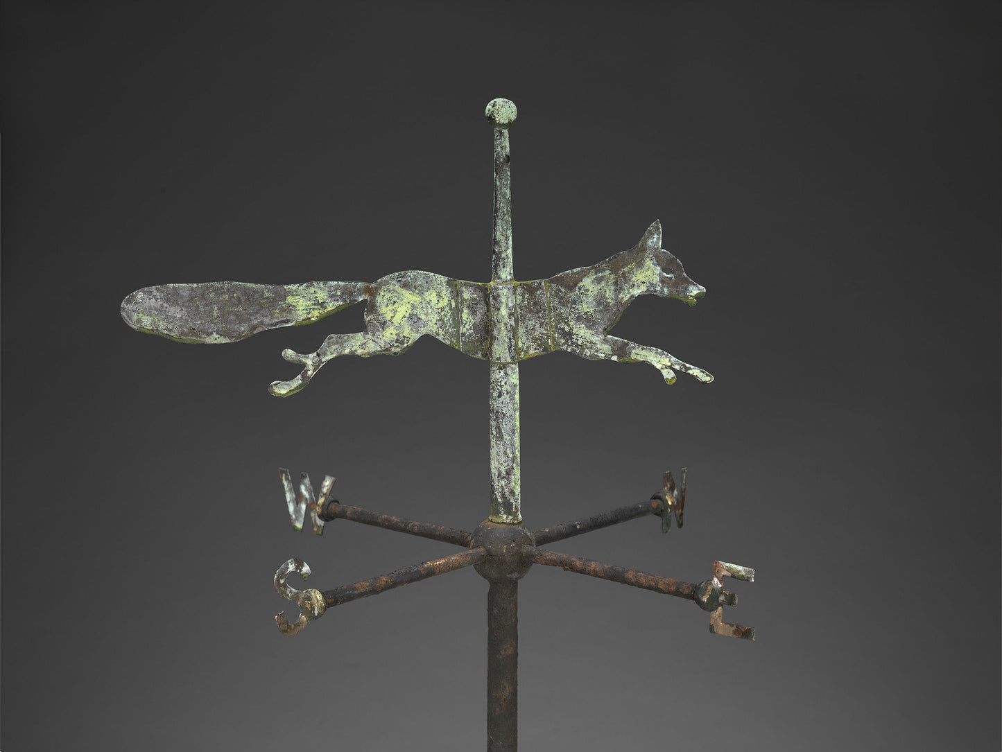 Rare Silhouette Running Fox Weathervane