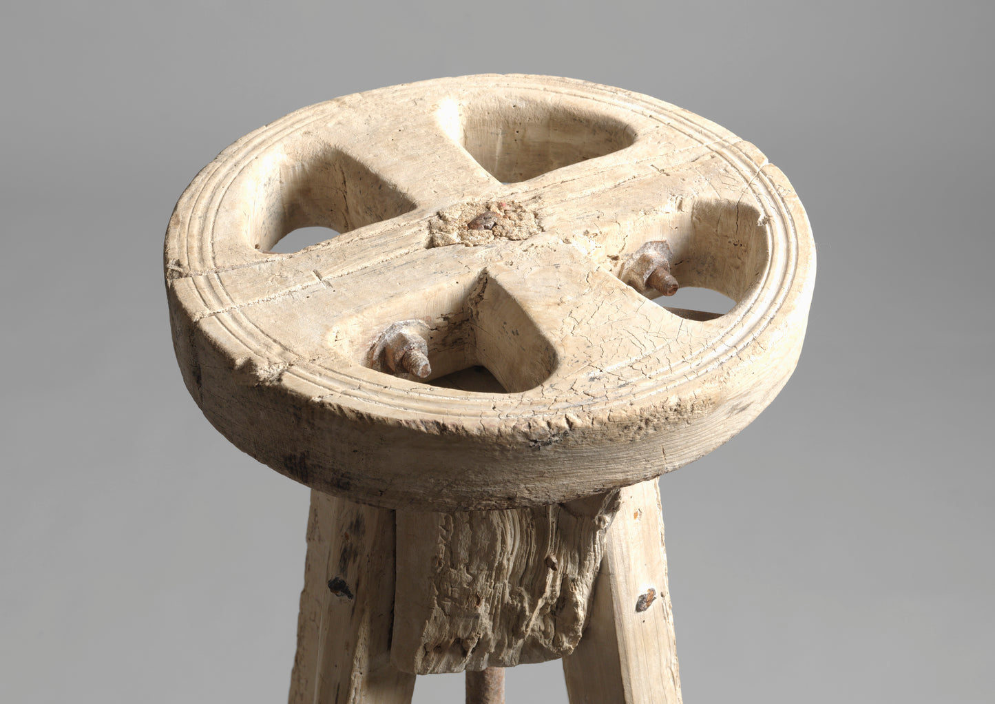 Early Revolving Sculptor's or Stone Mason's Stand